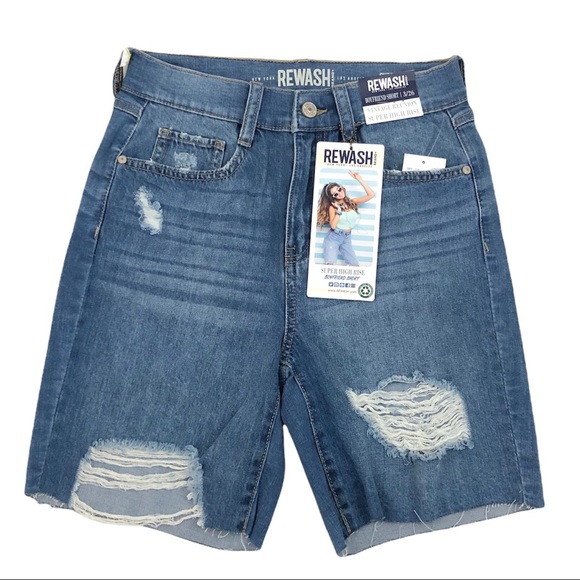 REWASH Vintage Reunion Super High Rise Jean Shorts. Size 3 / 26 New - Picture 2 of 10
